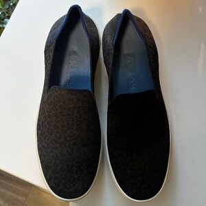 Rothy’s Espresso Leopard slip ons